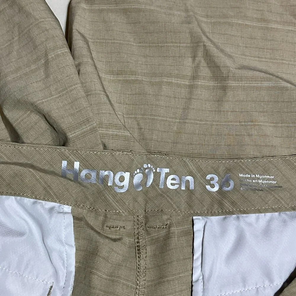 Hang Ten Men’s Flat Front Shorts - Light Khaki